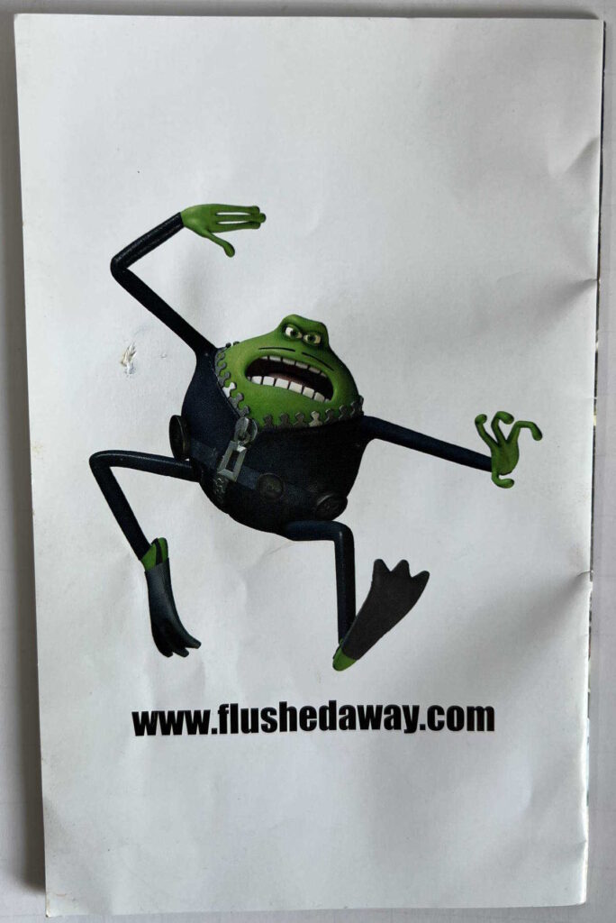 Flushed Away for Playstation 2 Manual Back Cover